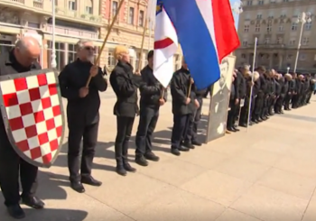 ZAGREB Crnokošuljaši se okupili u centru grada, čuo se i “zig hajl”