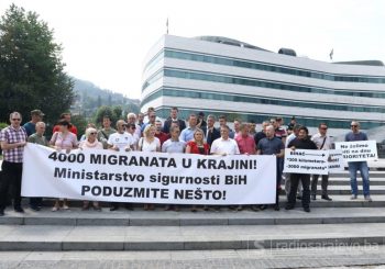 PROTEST U SARAJEVU Predstavnici USK se žale da građani zbog migranata drže noćne straže