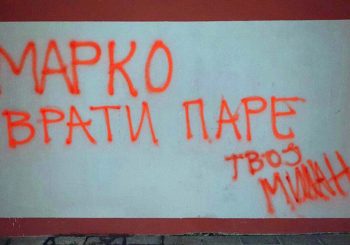 “MARKO, VRATI PARE. TVOJ MILAN” Osvanuo grafit na zgradi sjedišta DNS-a u Banjaluci