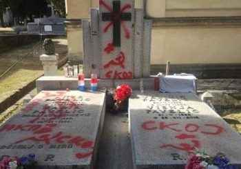 MADRID: Na Pavelićevom grobu osvanuli komunistički simboli i grafiti