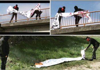"MLADA VOJVODINA": Spalili transparent "Karadžić heroj", grafitima traže republiku VIDEO