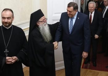 SARAJEVO: Dodik i Ivancov sa mitropolitom Hrizostomom u Sabornoj crkvi i na božićnom prijemu