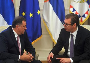 Dodik i zvaničnici Srpske sa Vučićem u Mrkonjić Gradu, a u Drvaru Dodik i Vučić