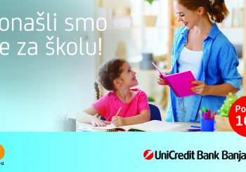 10% popusta za spremanje školaraca uz Mastercard kartice UniCredit Bank Banja Luka